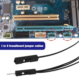 SING F LTD 10Pcs Male to Female Jumper Du-pont Wire 2.54mm Pitch Ribbon Cable 28AWG for PC Motherboard 3D Printers, 140mm