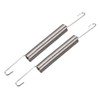 sourcingmap 1.0mmx10mmx60mm Dual Hook Small Tension Spring Nickel Plating 2pcs