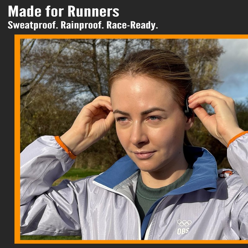 Runar RNR2 Bone Conduction Headphones – Wireless Running Headphones with