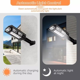 43 LED Solar Flood Light PIR Motion Sensor Security Garden Outdoor Light