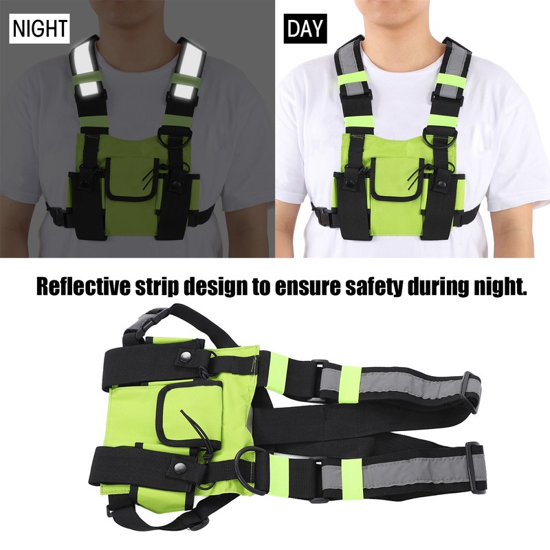 Multifunctional Nylon Waterproof Chest Bag Reflective Safety Tooling Vest for