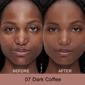 Kaely Color Correcting Concealer,Cream Pot Concealer Full Coverage,under Eye Concealer Palette for Conceals Dark Circles,Waterproof Foundation Face Makeup,07 Dark Coffee