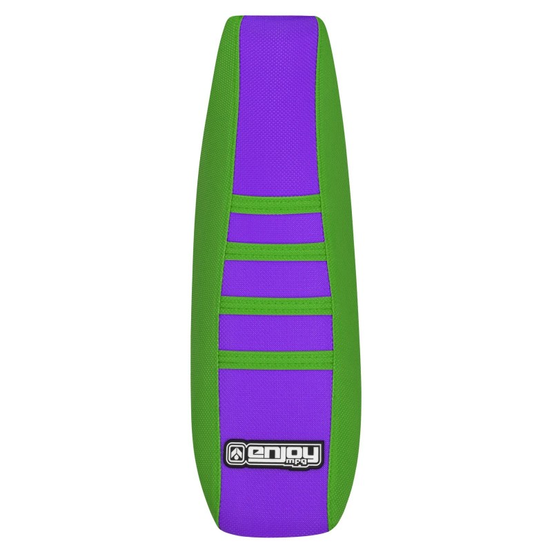Enjoy Mfg 2002-2022 Kawasaki KLX 110 gripper seat cover GREEN/PURPLE/G