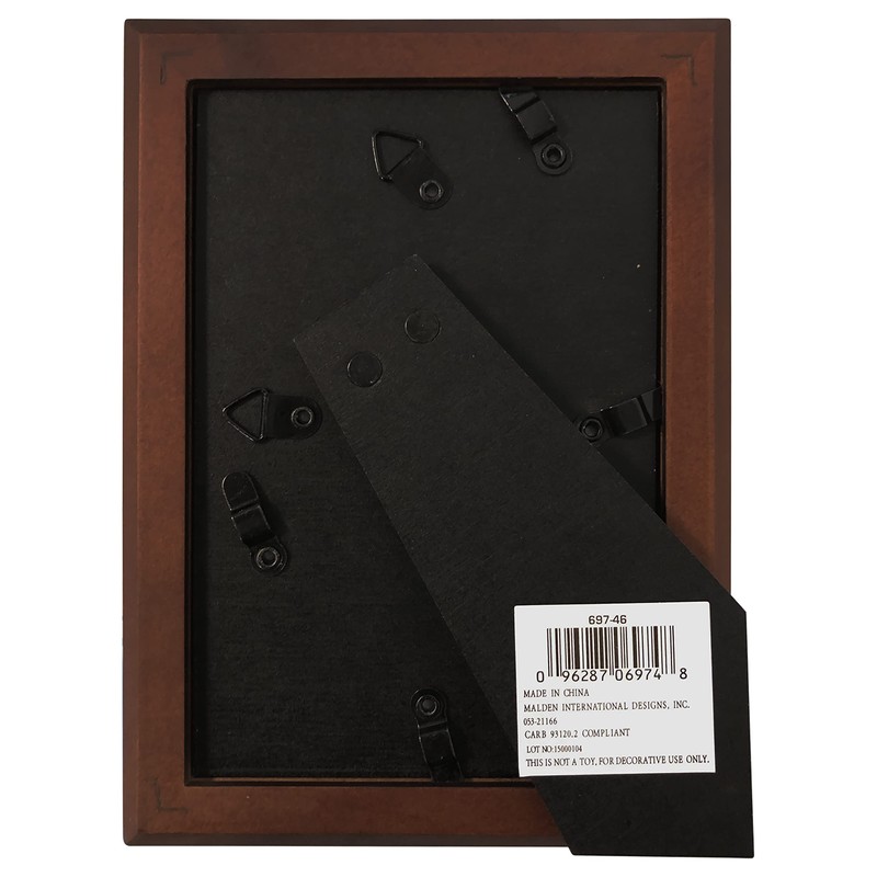 Malden International Designs Linear Classic Wood Picture Frame, 4-Inch by