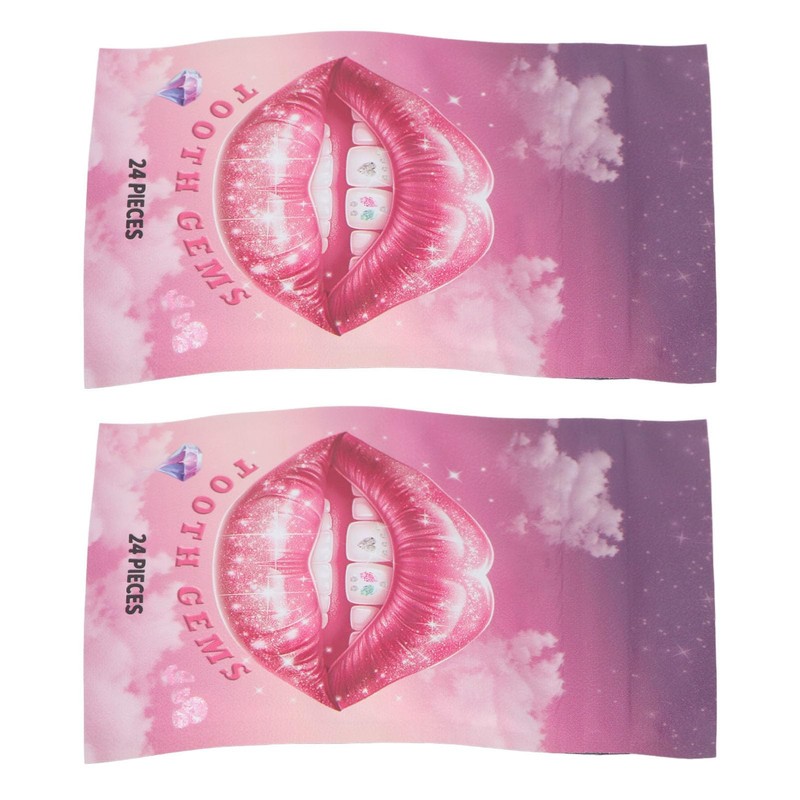 LIANGLIDE Teeth Jewelry Rhinestones Fashionable Crystal Tooth Rhinestones, 48pcs Set