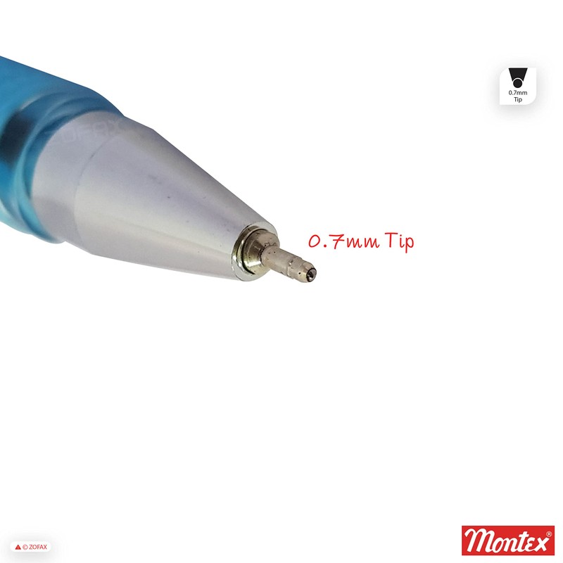 Montex 5 x 0.7mm Steel Tip Smooth Flow Ball Pen
