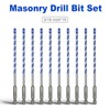 10 Pack 3/16 inch Concrete Drill Bit Set,Masonry Drill Bit