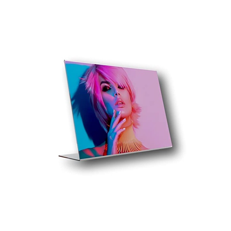 EPOSGEAR® 1 x A4 Landscape Angled Perspex Acrylic Lean Back