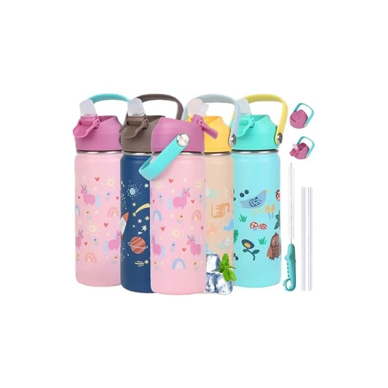 Termos para Agua Niños,Botella de Agua 18 oz,Thermos Kids