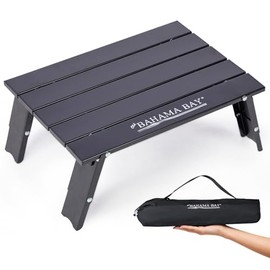 Old Bahama Bay Ultralight Aluminum Mini Table, 66lbs/30kg Weight Capacity, Foldable Small Beach Table with Retractable Legs,Suitable for Picnic Camping Outdoor Hiking