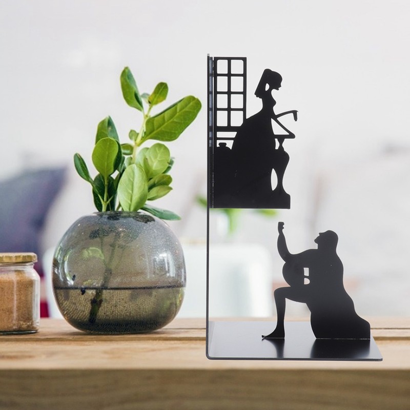 Wrought Iron Figure Book Stand Readers Book Stand Bookshelf Ornaments