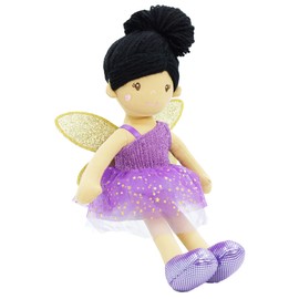 June Garden 12" Enchanted Garden Fairy Doll Violet - Plush Stuffed Soft Doll Girl Gift - Purple Outfit and Wings