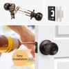 Probrico Round Oil Rubbed Bronze Bed/Bath Door Knobs Privacy Door