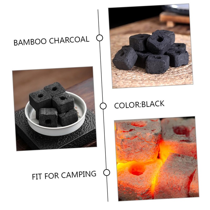 Kisangel 1bag Fireplace Charcoal Tablets Multi-Functional Bamboo Charcoal for Camping