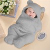 Infant Blanket Sleeping Wrap Ultra Soft Cute Bear Shape Plush