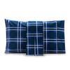 Valerian Plaid Printed Pillowcases 2-Piece Set Egyptian Quality 1500 Thread