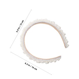 OATIPHO Faux Pearl Bridal Headband Elegant Wedding Hair Accessory for Brides French Style Hair Hoop for Reception Versatile and Comfortable Women Headpiece for Various Events