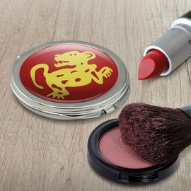 Hidden Temple Red Jaguars Compact Travel Purse Handbag Makeup Mirror