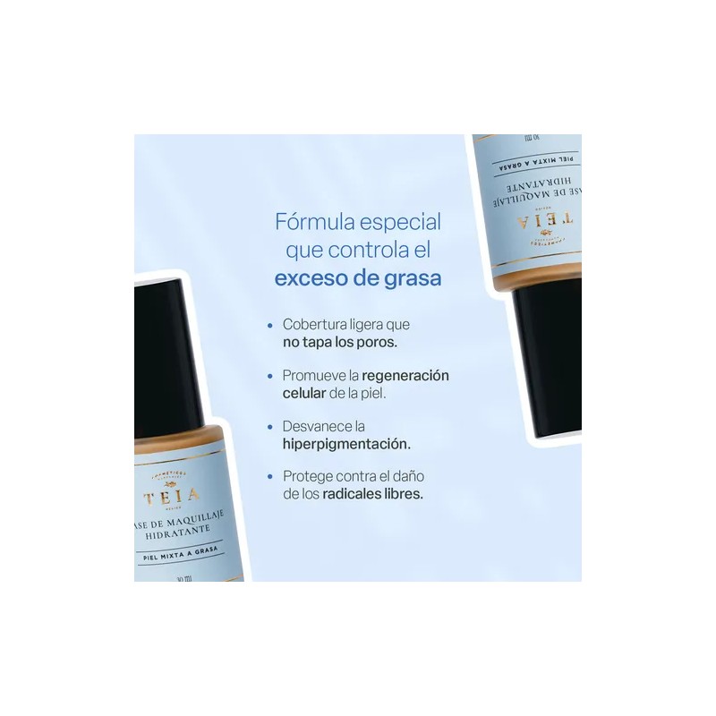 Maquillaje Piel Grasa - Mixta Teia Cosméticos Naturales Tono Medio