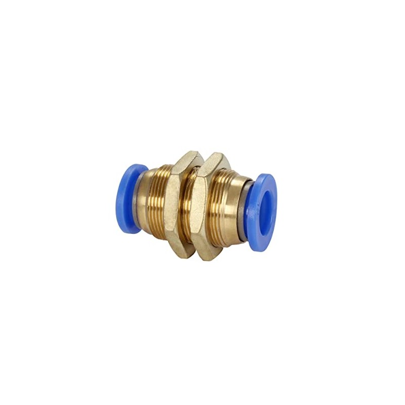 Pneumatic Bulkhead Fitting IQS 10 mm Hose Connector Straight on