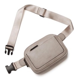 CLUCI Belt Bag for Women Mini Everywhere Crossbody Waist Bag Adjustable Strap Vegan Leather - Color: Grey