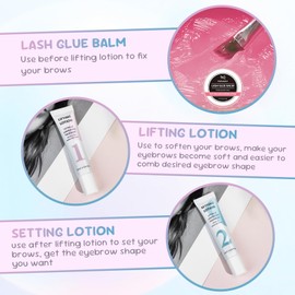 PERMANIA Eyebrow Lifting Set, Eyebrow Lamination Set, for Naturally Beautiful Eyebrows at Home, Gentle Ingredients, Easy to Use for Beginners and the Salon (without Essence)