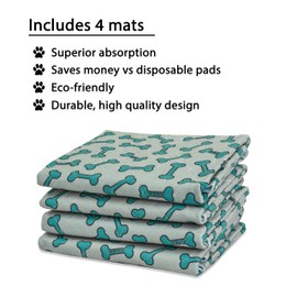 rocket & rex Washable Pee Pads for Dogs | Reusable Puppy Pads and Whelping Pads | Waterproof, Absorbent, Easy Cleanup | Tons of Uses in Home | Single Purchase, Reduces Waste