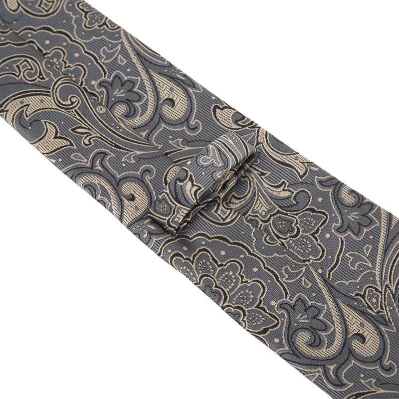 6pcs Paisley Ties Set Casual Business Style Polyester Yarn Paisley