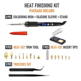 RETUXEP 21PCS 3D Printing Accessories Smoothing Tool Kit, 3D Printing Modify Finishing Tool Soldering Welding Iron Kit Heat Insert Brass Nut Kit-Smoothing Tool Kit-Set