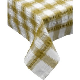 Seersucker Check 100% Cotton Pack of 4 Traditional Napkins 18” x 18” Garden Picnic Linen (Coffee)