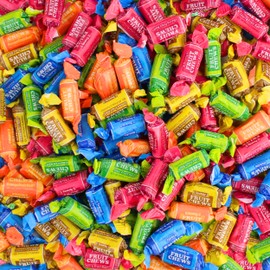 Mini Fruit Flavored Fruit Chews - Fruity Flavored Tootsy Bulk, Individually Wrapped Candy - by Queen City Candy Cave (3 Pound)