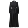 CAMDOM Church Clergy Dress for Women Long Sleeve A Line