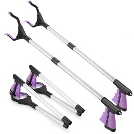2025 Upgraded 2-Pack Reacher Grabber Pickup Tool, 32" Long Grabber Reacher Tool, Trash Picker Grabber for Elderly Grab It Reaching Tool, Garbage Picker Upper Grabber, Litter Pick Up Grab Tool