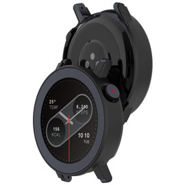 Compatible for CMF Watch 3 Pro Case, Luxury Hard PC Scratch Resistant Bumper Protective Cover for CMF Watch 3 Pro Smartwatch (Black)