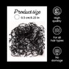1000PCS, Mini Black Hair Rubber Bands with Storage Bag, Small