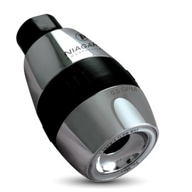 Niagara Conservation N2615CH Tri-Max 1-Spray with 0.5-1.5 GPM 2-in. Wall Mount Adjustable Fixed Shower Head in Chrome, 1-Pack | Bathroom Shower Head Sprayer with Pressure Compensation