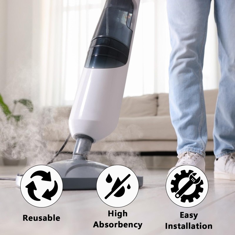 Zxglxinyao 6 Pcs for Vileda Steam Mop Pads, Washable Microfiber