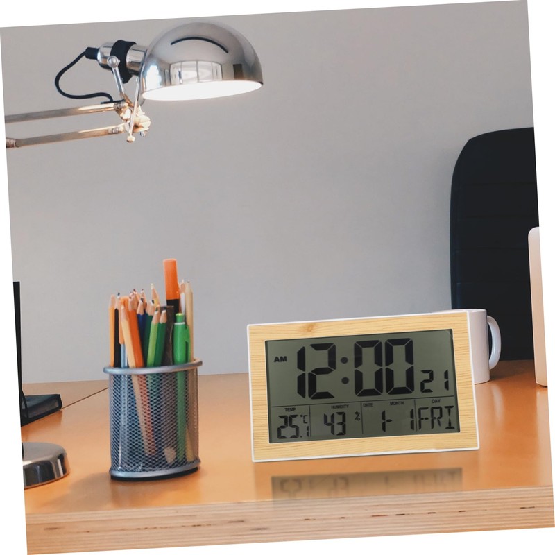 NOLITOY 1Pc Large Display Digital Hanging Calendar Clock Wall Mounted