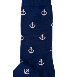 AUSCUFFLINKS Sailor Anchor Socks for Him | Sailing Yacht Race Sock | Boat Boating Sail Prezzie for Him | Yachting | Work Socks for Him | Bday Present for Guys (Sailor Anchor)