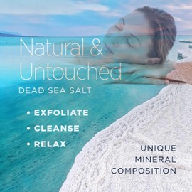 Minera Coarse Grain Dead Sea Salt for Bath & Soaking – 19 lbs, Fast-Dissolving, 100% Pure & Natural, Unscented, Skin-Nourishing Bulk Sea Salt