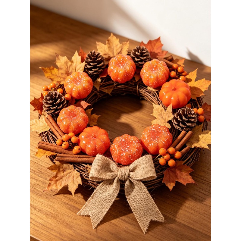 Liiaiyter 20 Pcs Mini Artificial Pumpkins, Fake Pumpkins Fall Harvest