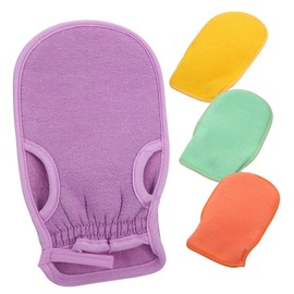 WOONEKY 4pcs Exfoliating Gloves Winter Back Scrubber for Shower Exfoliating Glove Scrubber
