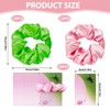 24Pcs Wicked Party Favors Pink Green Hair Scrunchies Set Halloween
