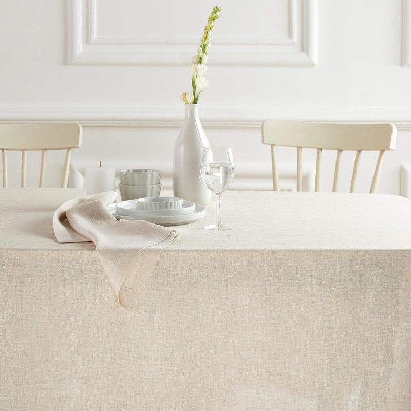 Solino Home Linen Flax Tablecloth 70 x 70 Inch -