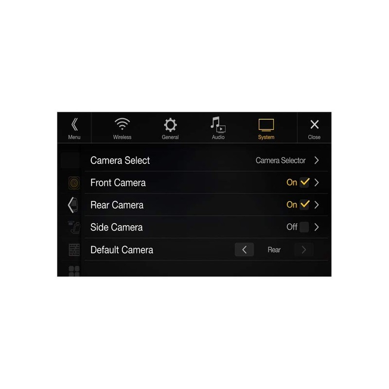 Alpine KCX-C250MC Multi Camera Selector Interface