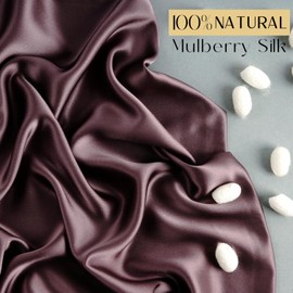 ZIMASILK 100% Mulberry Silk Pillowcase for Hair and Skin, with Hidden Zipper, Both Sides 19 Momme Pure Silk, 1pc(Standard20''x26',Dark Mauve)