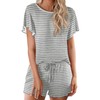 Ekouaer Womens Pajama Set 2 Piece Lounge Set Short Sleeve