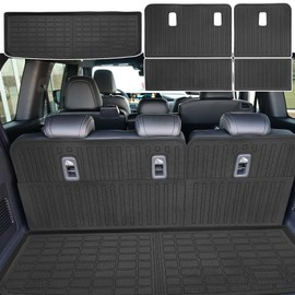 CaBYbigG Cargo Mat with Backrest Cover Cargo Liners for Nissan Armada 7 Seats 2025 Infiniti QX80 2025 Accessories Trunk Mat TPE Dog Liners