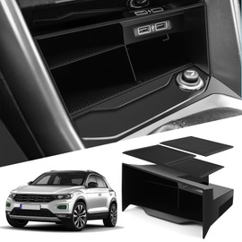 WEIPIN Compatible with VW T-ROC 2018-2024 2025 Centre Console Central Control Multifunctional T ROC Storage Box T ROC 2023 Accessories