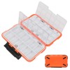 Ausla Einstellbare ABS -Fischerei -Tackle -Box -Organizer mit Doppelseitigen Fächern,